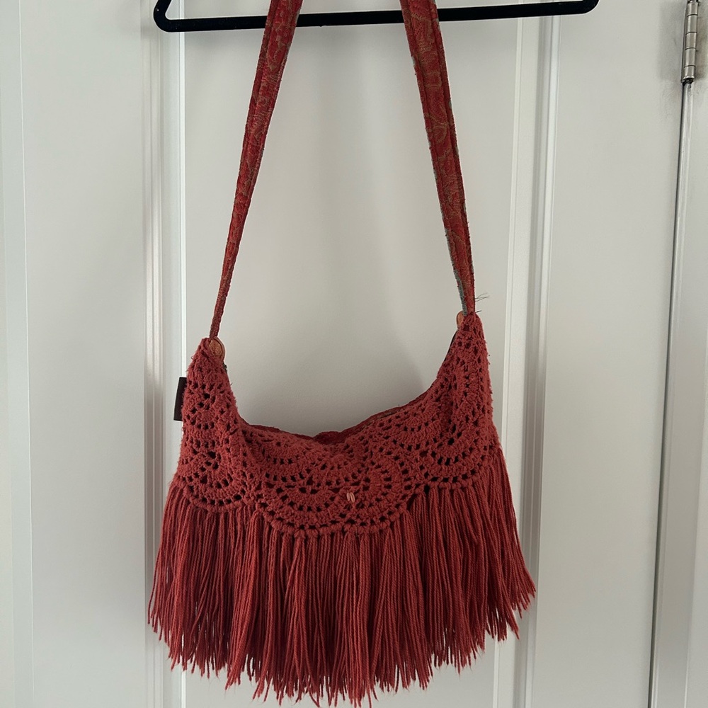 Honey Bea DesignHive Bohemian Fringe Crochet Shoulder Bag